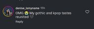 Fan comment on Instagram post